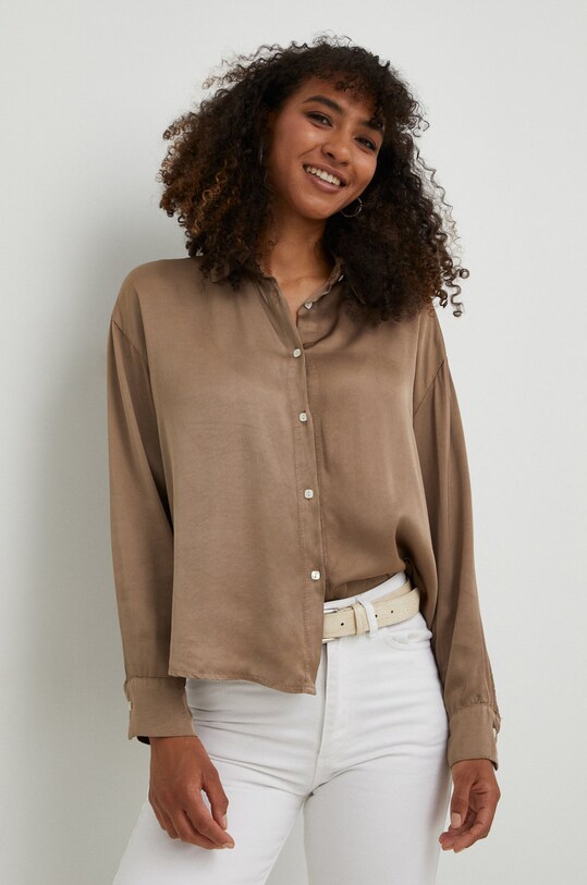 Answear Lab koszula klasyczny beżowy 92956.WK