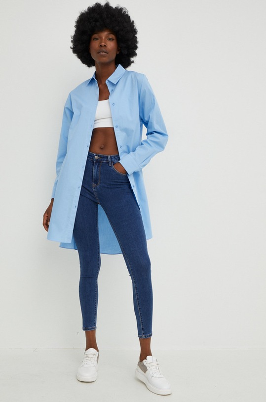 Answear Lab koszula bawełniana 2022.JS niebieski WZ22