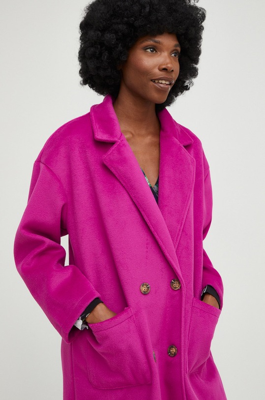 Answear Lab płaszcz y303.3w różowy