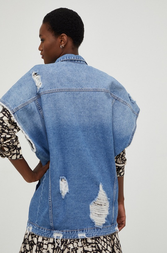 Îmbrăcăminte Answear Lab vesta de blugi 8888.3.JS albastru