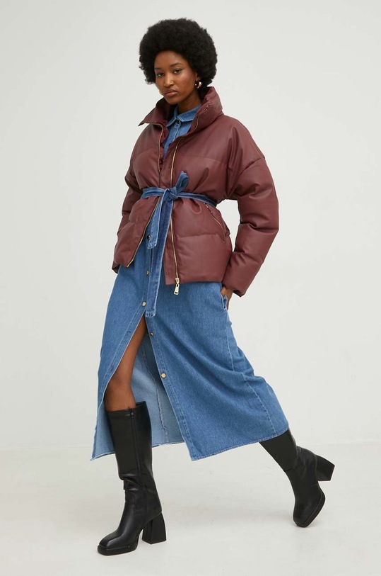 Answear Lab geaca m823.js burgundia WZ22