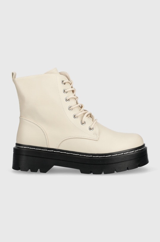 Answear.LAB stivali da motociclista finta pelle fiore beige 7071.W2