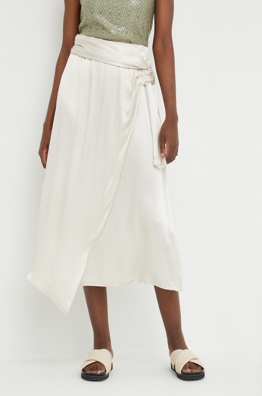 Answear Lab spódnica midi beżowy 8040.JS