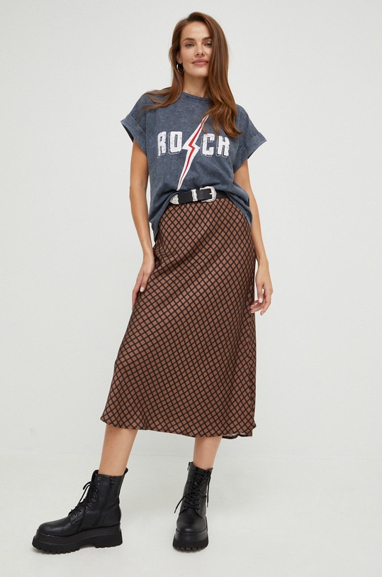 Answear.LAB selyem szoknya Silk Blend 10827.2.WK barna WZ22