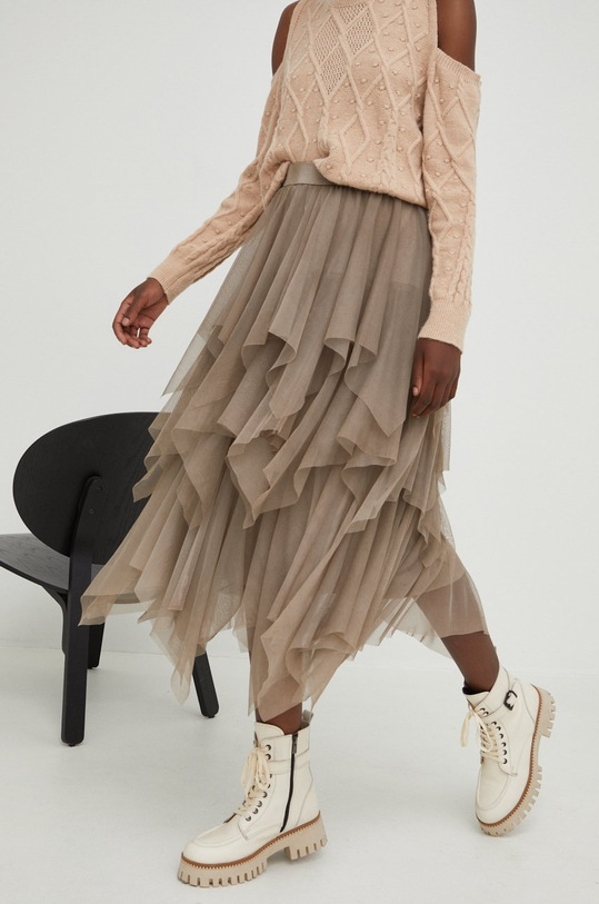 Answear Lab spódnica 972.W beżowy WZ22