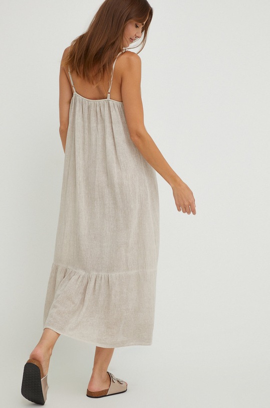 Oblečenie Ľanové šaty Answear.LAB G28591.1.2w béžová