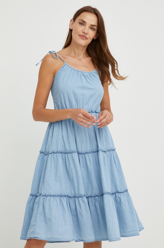 Answear Lab sukienka bawełniana F248.JS niebieski WZ22