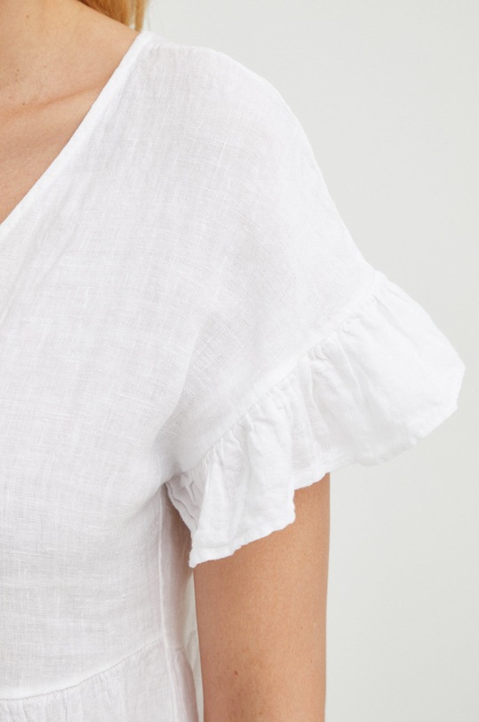 Ľanové šaty Answear.LAB G1884.1.w biela