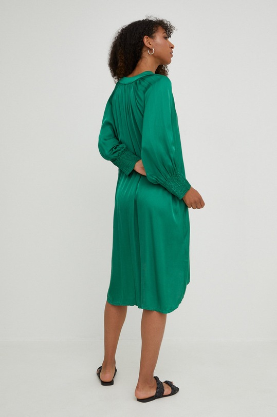 Šaty s hedvábím Answear.LAB Silk Blend G12471.JS1 zelená WZ22