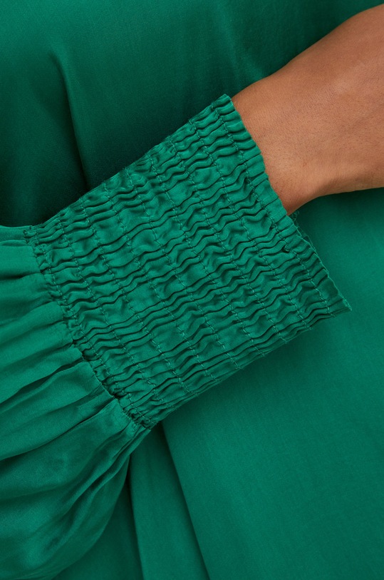 Šaty s hedvábím Answear.LAB Silk Blend zelená G12471.JS1