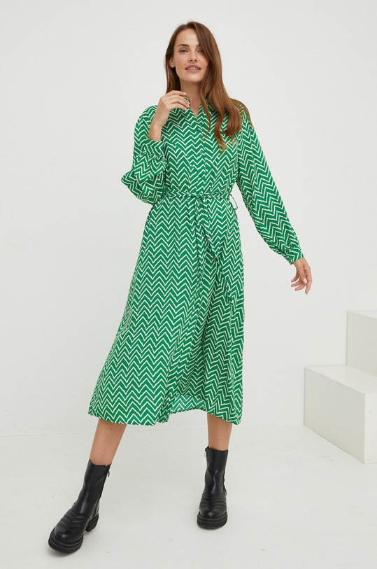 Answear Lab sukienka casual zielony 95332PVSD.1WK