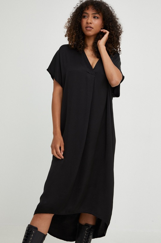 Answear Lab rochie midi negru 92877.1WK