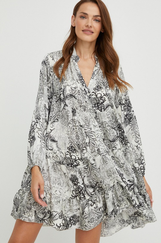 Answear Lab sukienka z jedwabiem Silk Blend casual biały 9802.JS