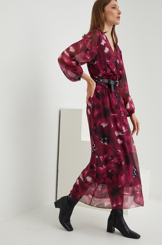 Answear Lab sukienka wzorzyste różowy 5041.WK