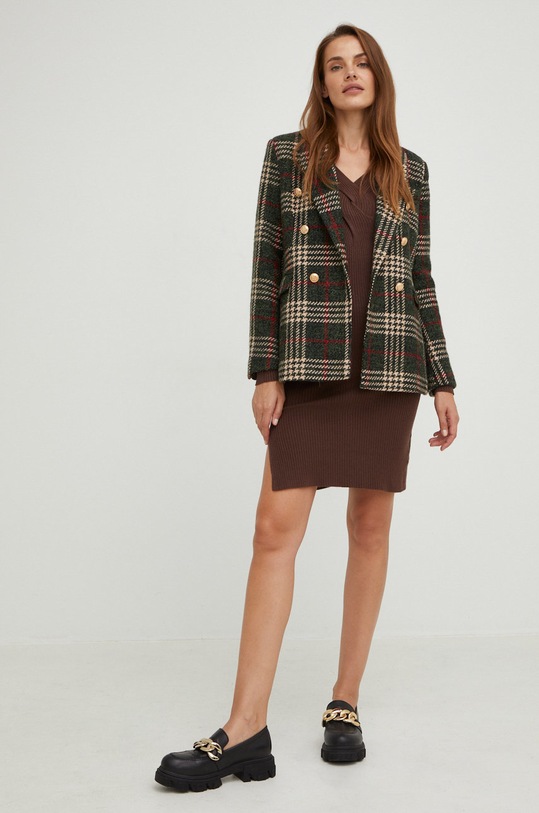 Answear Lab sukienka L222.3.JS brązowy WZ22