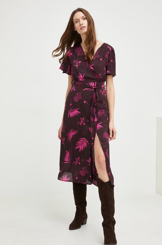 Answear Lab sukienka y231.w brązowy WZ22