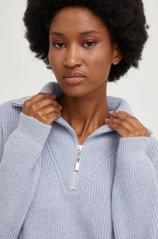 Answear Lab sukienka z wełną niebieski lu2321.3w