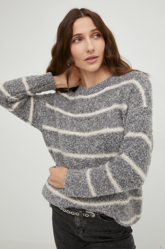 Vlnené šaty Answear.LAB lu2236.w sivá WZ22