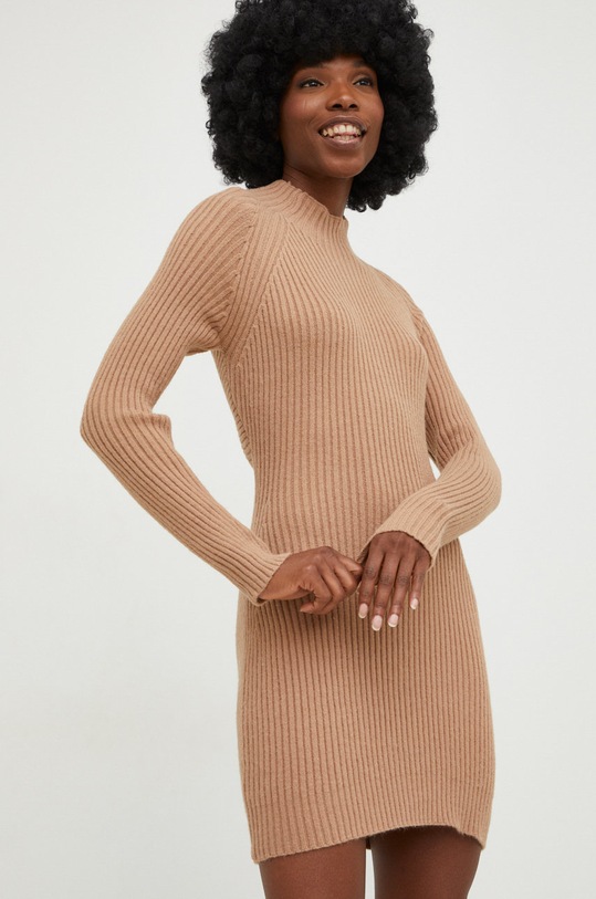 Odzież Answear Lab sukienka z wełną 2267.3w beżowy