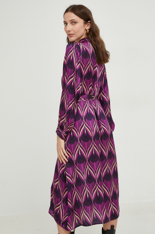Odzież Answear Lab sukienka z jedwabiem G5332.WK różowy