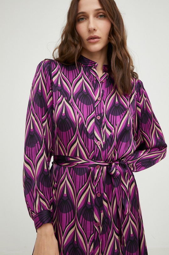 Answear Lab sukienka z jedwabiem G5332.WK różowy