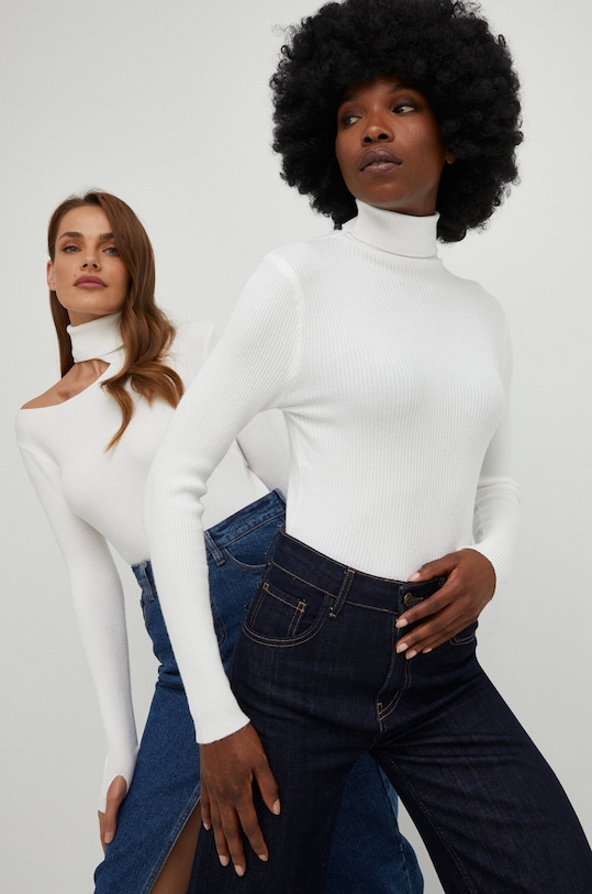 Svetr Answear.LAB rolák bílá QED2011.1.DB