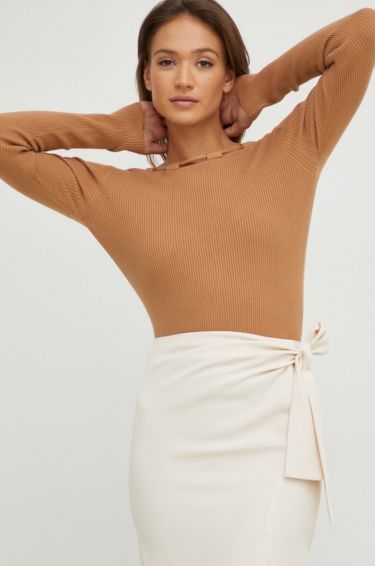 Odzież Answear Lab sweter xf6032.2WK brązowy