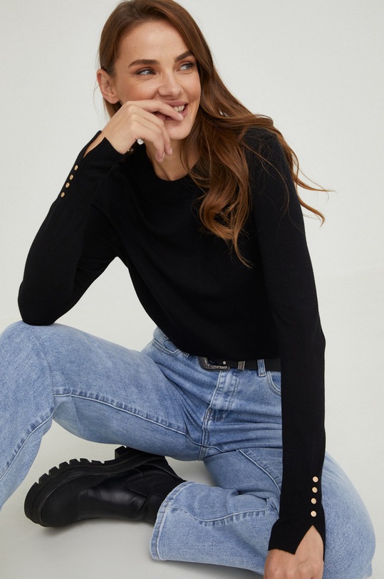 Pulover Answear.LAB Tanka črna TT33160Z.3.JS