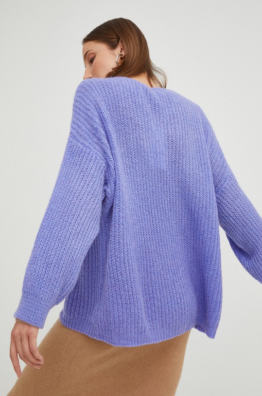 Odzież Answear Lab kardigan z wełną 886.2W fioletowy