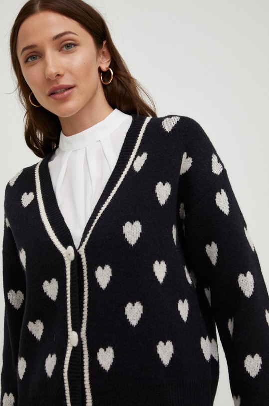 Ruházat Answear.LAB gyapjú kardigán 52056.w fekete