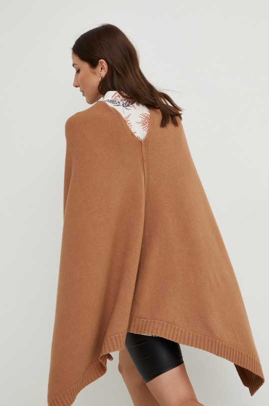Odzież Answear Lab poncho z wełną 25060.1w beżowy
