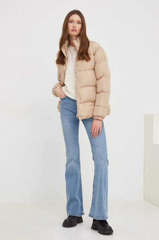 Answear Lab sweter z domieszką wełny re.2..JS beżowy WZ22