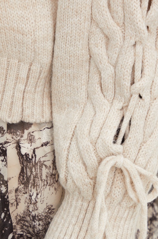 Answear Lab sweter z wełną 7205.js beżowy