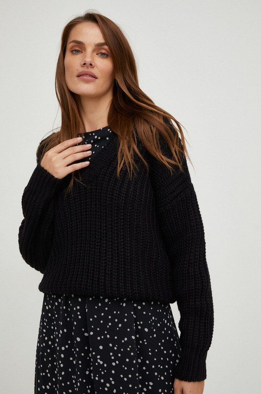 Answear Lab sweter 3541.1.js czarny WZ22