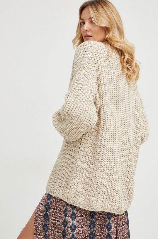 Odzież Answear Lab kardigan z wełną 3575.JS2 beżowy