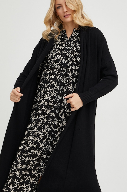 Answear Lab kardigan z wełną czarny 3032.WK