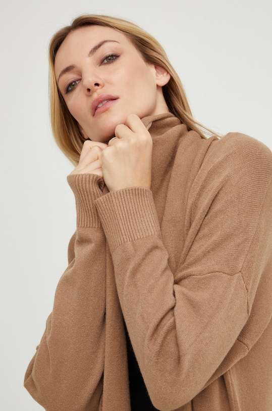 Answear Lab sweter z wełną 3032.1WK beżowy WZ22