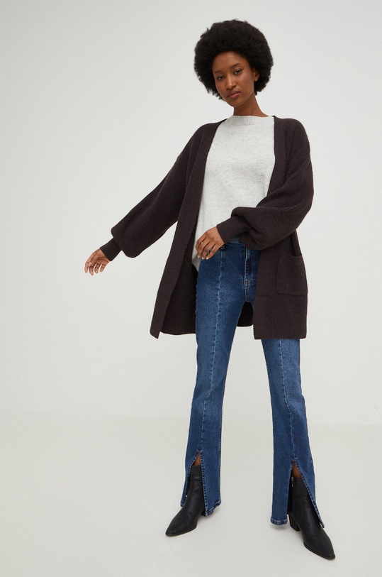 Svetr s vlnou Answear.LAB s příměsí vlny hnědá 2252.1w