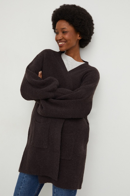 Svetr s vlnou Answear.LAB 2252.1w hnědá WZ22