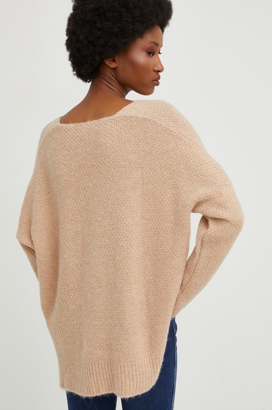 Ruházat Answear.LAB gyapjú pulóver 9632021.w bézs