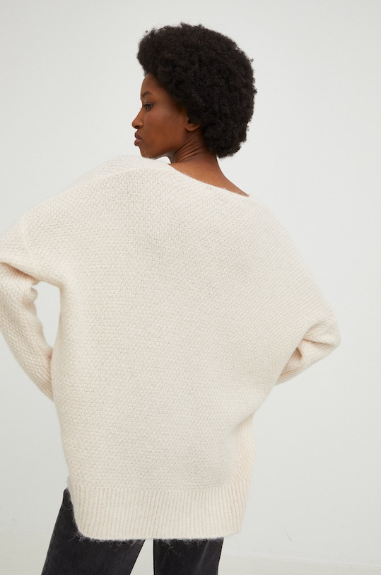 Odzież Answear Lab sweter z wełną 9632021.1w beżowy