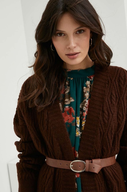 Μάλλινη μπλουζα Answear.LAB καφέ 60164.w1