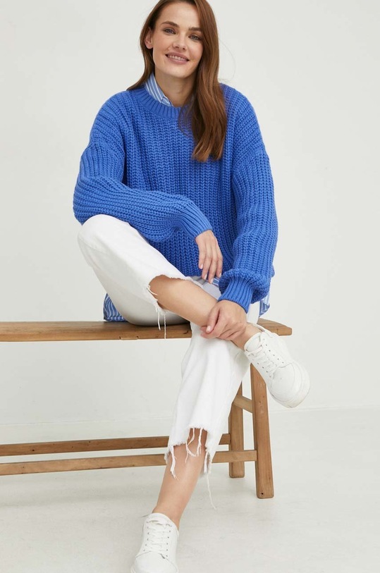Answear Lab sweter 221013.DB niebieski WZ22