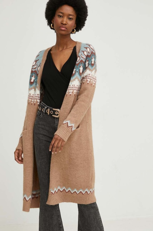 Answear Lab kardigan pozostałe brązowy YH0142.1WK