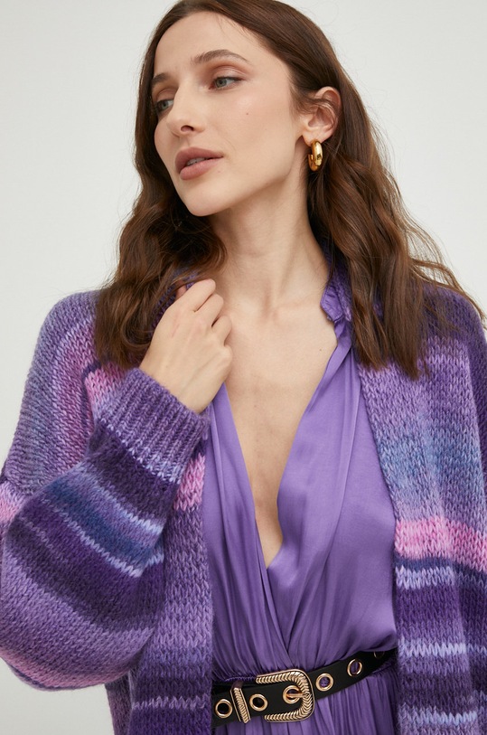 Μάλλινη ζακέτα Answear.LAB μωβ G10573.WK