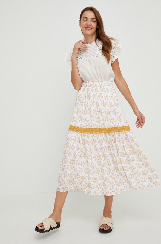 Bombažna bluza Answear.LAB INA.DB bela WZ22