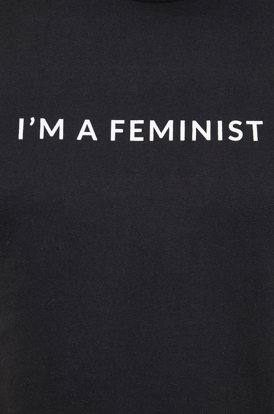 Answear Lab t-shirt bawełniany X kolekcja limitowana BE SHERO LYNKM.JS. czarny