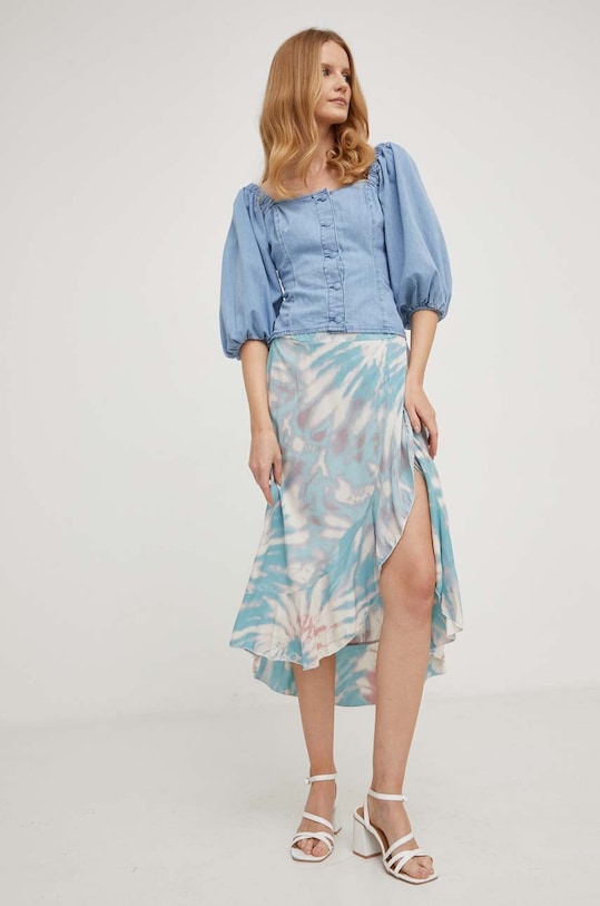 Answear Lab koszula bawełniana 16672.WK niebieski WZ23