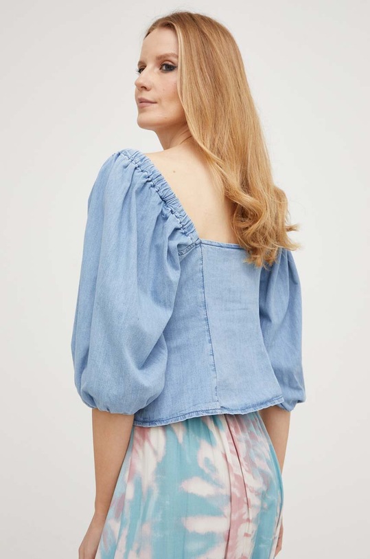 Odzież Answear Lab koszula bawełniana 16672.WK niebieski