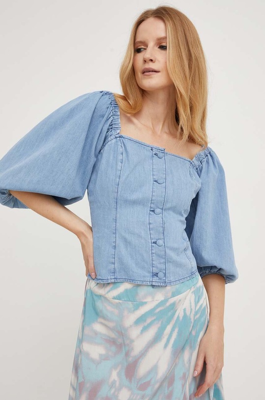 Answear Lab koszula bawełniana niebieski 16672.WK